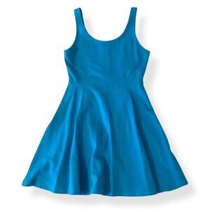 3/$20 Express women's teal blue scoop neck mini length skater dress Small